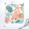 Colorful Seashells Coastal Nautical Modern Beach House Pink Coral Blue Bright Pastel Custom Pre-pasted Wallpaper by Spoonflower Pre-Pasted Wallpaper 2FT Wide